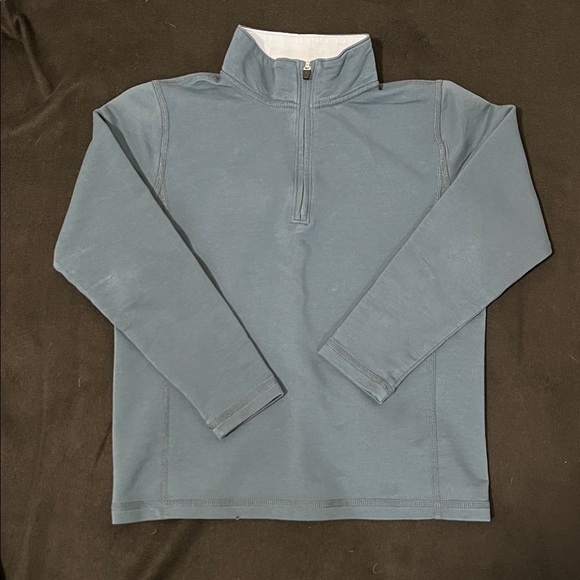 Crewcuts J.Crew Boys Aqua Blue Performance Quarter‑Zip Pullover Small 6/7 - Picture 2 of 6